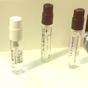Three sample perfumes